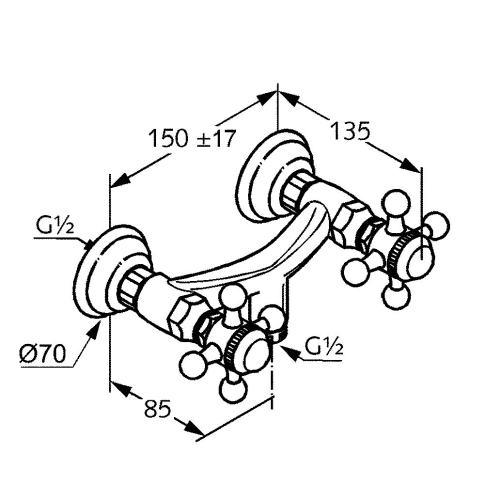 Kludi Adlon 516100520 króm zuhany csaptelep