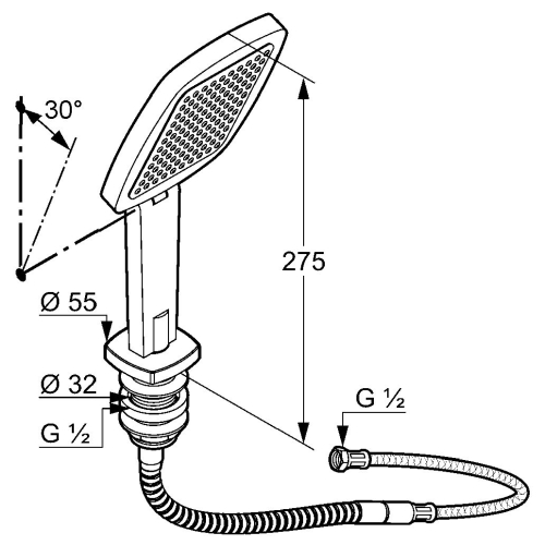 Kludi Q-Beo 5005105 Zuhanykészlet