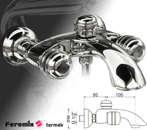 Feromix Creso 70200.1 kádtöltő csaptelep szettel
