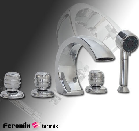 Feromix Creso 70220.1 süllyeztett kádtöltő csaptelep szettel