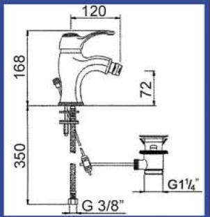 Feromix Ricordi-F 8360.1 bidet csaptelep