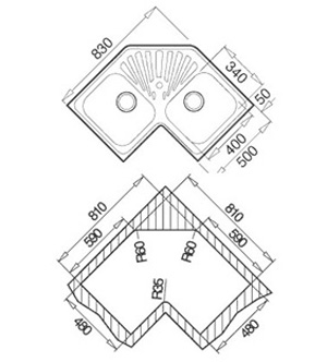Teka Angular 2B rozsdamentes mosogató (10118008)
