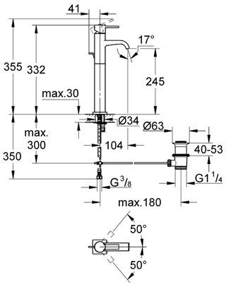 Grohe Allure Mosdócsaptelep 32248 000 (32248000)