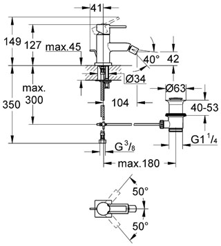 Grohe Allure Bidécsaptelep 32147 000 (32147000)