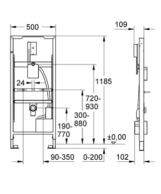 Grohe Rapid SL 38511 001 Öblítőrendszer vízeldéhez (38511001)