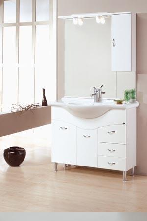 Savini 105 cm fehér Mosdószekrény