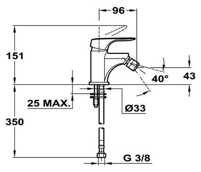 Mofém Inka 154-0039-00 Bidé csaptelep