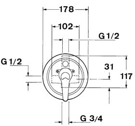 Teka MB2 40.171.02 Süllyesztett kád/zuhany csaptelep