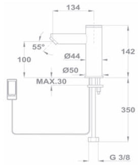 Teka Tektronic 75.301.04.00 elektronikus mosdó csaptelep