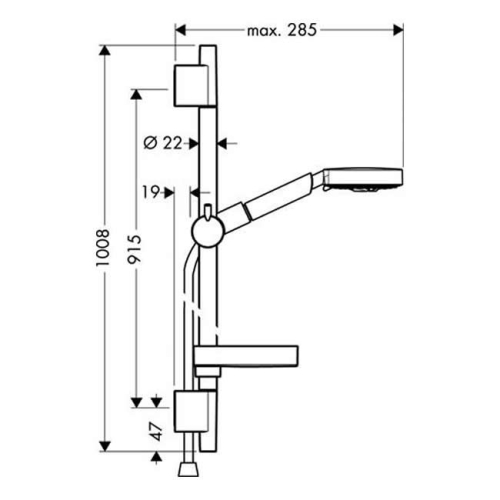 Hansgrohe Raindance S 100 AIR 3jet/Raindance Unica’S Puro Zuhanyszett 27880 000 (27880000)
