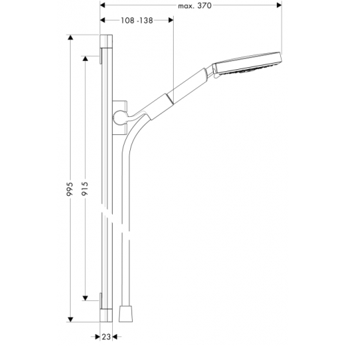 Hansgrohe Raindance S150 Air 3jet / Raindance Unica’S zuhanyszett 0,90 m 27893 000 (27893000)