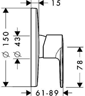 Hansgrohe Talis E2 31666 000 Falsík alatti zuhanycsaptelep (31666000)