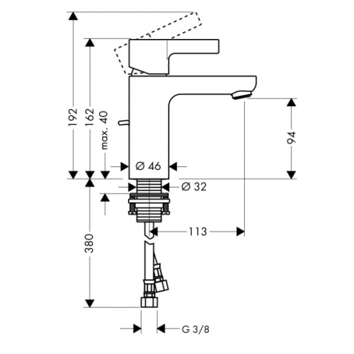 Hansgrohe Metris S 31060 000 egykaros mosdócsaptelep (31060000)