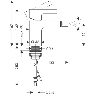 Hansgrohe Metris S Bidé csaptelep 31261 000 (31261000)