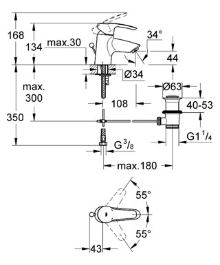 Grohe Eurostyle 33552 001 Egykaros mosdócsaptelep (33552001)