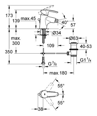 Grohe Eurostyle 33565 001 Egykaros bidécsaptelep (33565001)