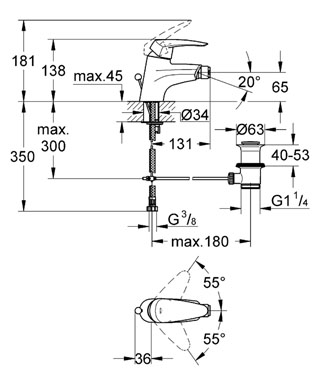 Grohe Eurodisc 33244 001 Egykaros bidécsaptelep (33244001)