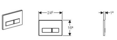 Geberit Sigma 50 115.788.xx.1 Nyomólap