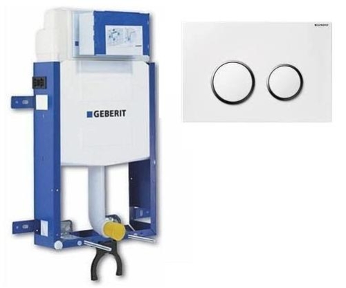Geberit 110.300.00.5 Kombifix WC szerelőelem + Sigma 20 115.778.KJ.1 nyomólappal