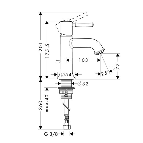 Hansgrohe Talis Classic 14111 000 mosdócsaptelep (14111000)