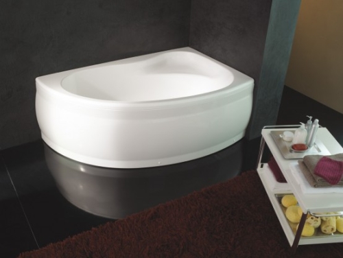 Kolpa-San Romeo 155x100 aszimmetrikus sarokkád (155 x 100 (95) cm, Beépíthető balos, #741530 L)