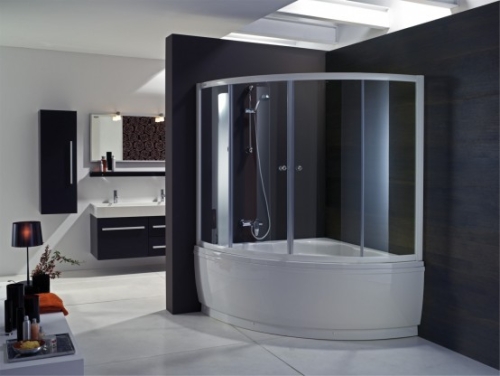 Kolpa-San Orion TK 120/130/140/150 kádparaván (120 cm, Fehér, Edzett átlátszó üveg, 120 cm, #729620)