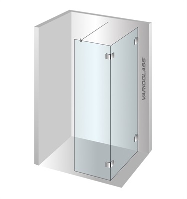 Varioglass Signum 401 Zuhanyfal víztiszta üveg (120x30x200 cm)