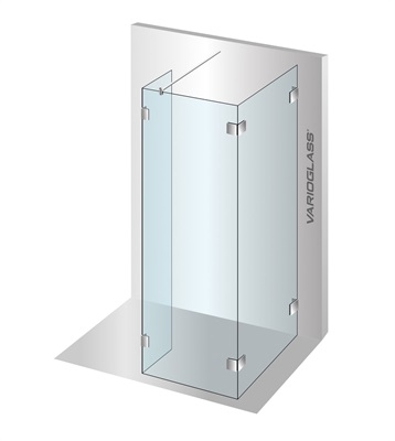Varioglass Signum 403 Zuhanyfal (100x90x30x200 cm)