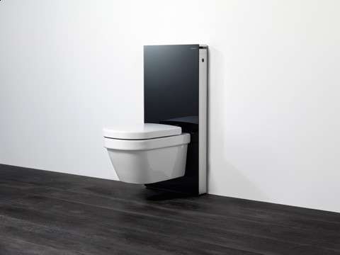 Geberit Monolith fekete üveg (SJ) álló wc tartály (fali wc-hez, #131.021.SJ.1)