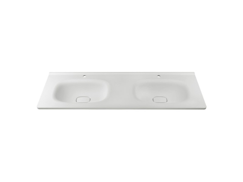 Marmy Cavalli 150x52/3 dupla beépíthető öntött márvány mosdó, matt fehér 6 154 09 15 42 33