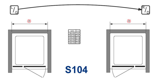 Riho Scandic S104 Zuhanyajtó (137,8-138,2 cm, króm, átlátszó, 140x200 cm, #GC 07400)