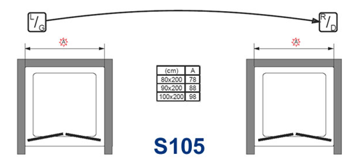 Riho Scandic S105 Zuhanyajtó (90x200 cm, #GC 09200)