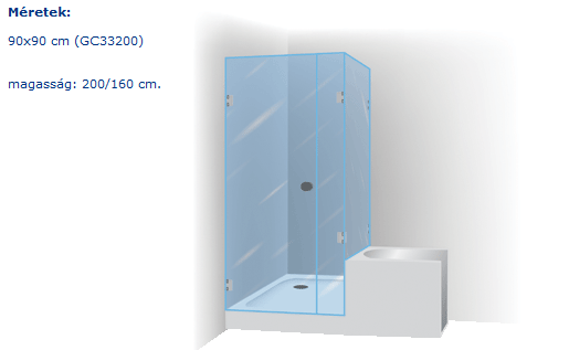 Riho Scandic S208 Zuhanykabin (90x90x200 cm, #GC 33200)