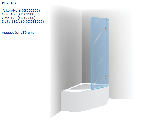 Riho Scandic S500 Kádparaván (75x35,5x150 cm, #GC 61200)