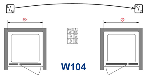 Riho Scandic W104 Zuhanyajtó (120x200 cm, #GW 12200)