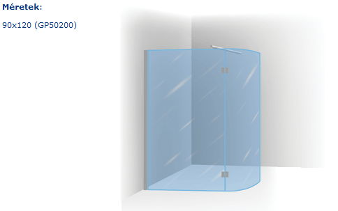 Riho Polar P204 Zuhanyfal (120x90x37,5x200 cm, #GP 50200)