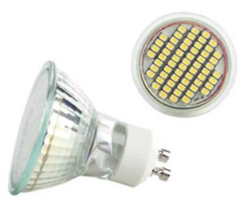 M-Tech GU10 Spot 60 LED SMD, 230V, 3,6W, 220Lm Meleg Fehér 3000K, 3528, MTL419 led izzó