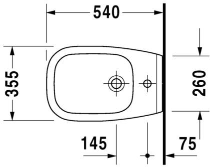 Duravit D-Code 223615 fali bidé