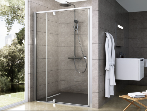 Ravak Pivot PDOP2 zuhanyajtó (961-1011 mm, szatén, Transparent, 100 cm, #03GA0U00Z1)