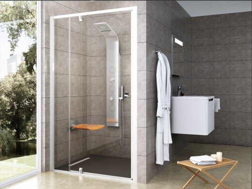 Ravak Pivot PDOP2 zuhanyajtó (1061-1111 mm, fehér, Transparent, 110 cm, #03GD0100Z1)