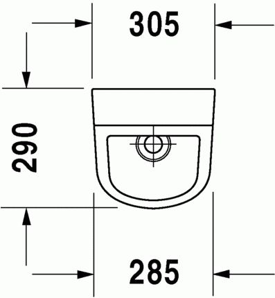 Duravit D-Code 082930 vizelde hátsó bekötésű (0829300000)