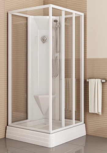 Ravak ASBP3 Szögletes zuhanybox (fehér, 80x80 cm, Pearl, 800x800x2065 mm) 8364411211