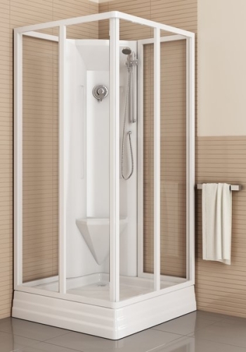 Ravak ASBRV2 Szögletes zuhanybox (905x905x2065 mm, fehér, Pearl, 90x90 cm, #8267711211)