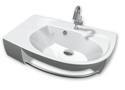 Ravak Rosa Comfort Plus 78x55 cm mosdó (78x55 cm, fehér, jobbos, #XJ0l1100000)