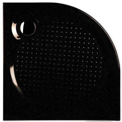 Roltechnik Rondo black öntöttmárvány negyedköríves zuhanytálca (90x90 cm)