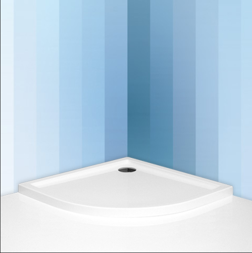 Roltechnik Flat Round negyedköríves zuhanytálca (beépíthető, 80x80 cm, #8000115)