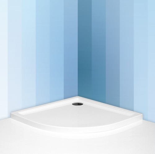 Roltechnik Flat Round negyedköríves zuhanytálca (beépíthető, 90x90 cm, #8000116)