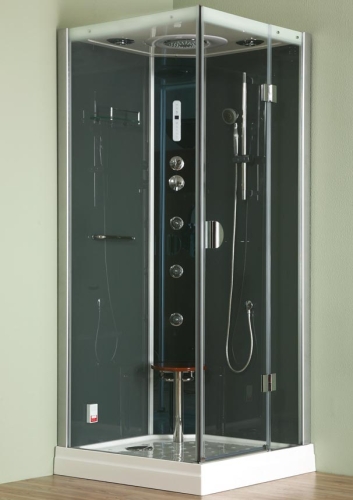 Roltechnik DLS 900 Hidromasszázs és gőzkabin (termosztátos csaptelep (balos), 90x90x216 cm)