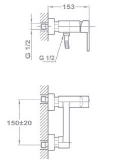 Teka Aura 50.232.02.00 zuhany csaptelep zuhamyszettel