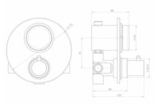 Teka Tektronic 75.200.04.00 elektronikus érintésvezérelt nyomógombos termosztátos csaptelep